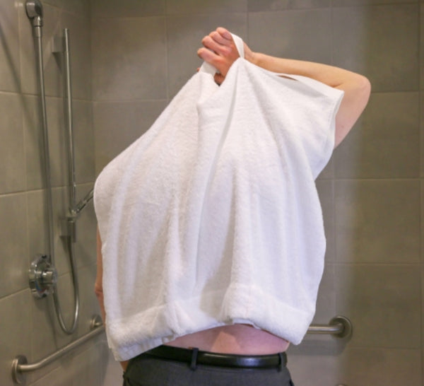 Mobility Towel | Adaptive Weighted Bath Towel with Handles – Kay ...